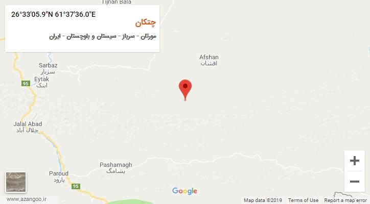 روستای چتکان بر روی نقشه