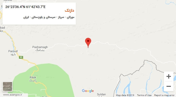 روستای دازنک بر روی نقشه