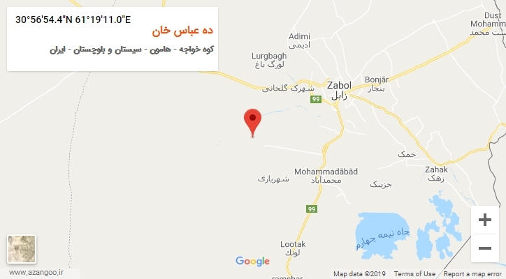روستای ده عباس خان بر روی نقشه