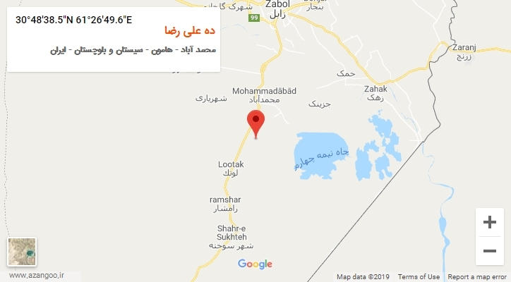 روستای ده علی رضا بر روی نقشه