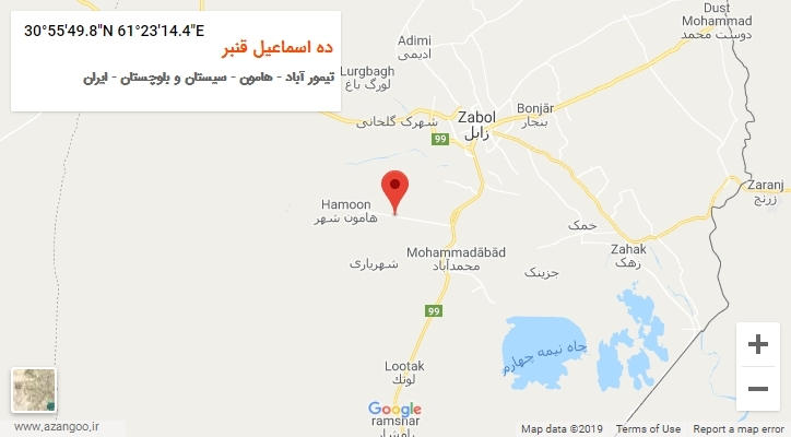 روستای ده اسماعیل قنبر بر روی نقشه