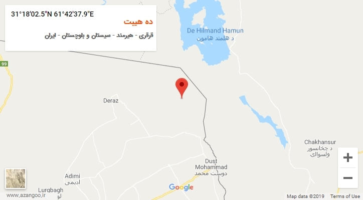 روستای ده هیبت بر روی نقشه