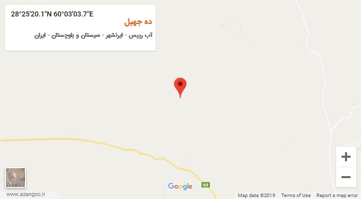 روستای ده جهیل بر روی نقشه