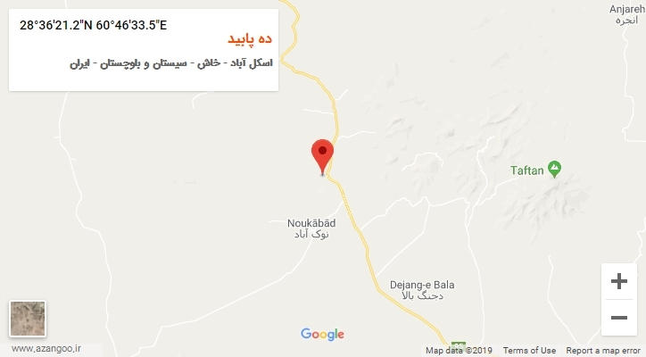 روستای ده پابید بر روی نقشه