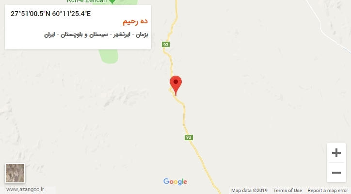 روستای ده رحیم بر روی نقشه