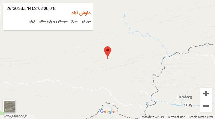 روستای دلوش آباد بر روی نقشه