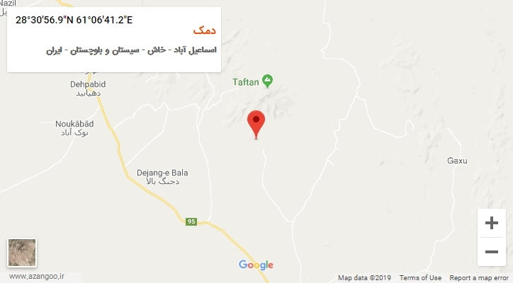 روستای دمک بر روی نقشه