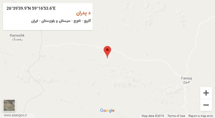 روستای د پدران بر روی نقشه