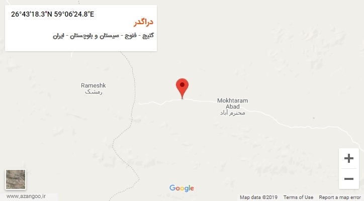 روستای دراگدر بر روی نقشه