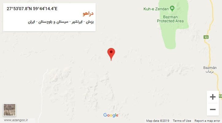 روستای دراهو بر روی نقشه