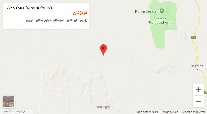 روستای دردزدان بر روی نقشه