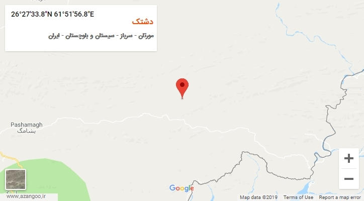 روستای دشتک بر روی نقشه