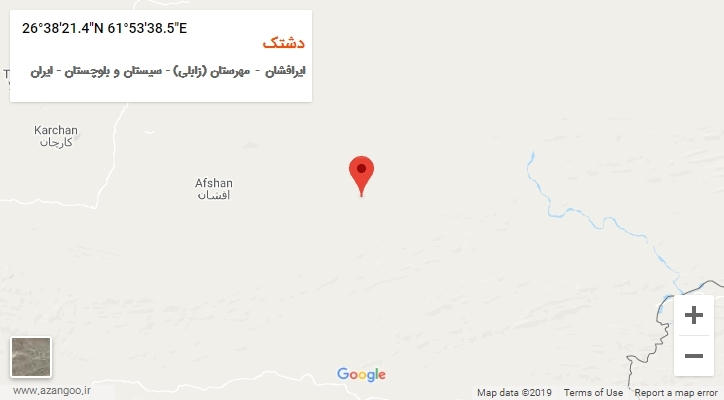 روستای دشتک بر روی نقشه