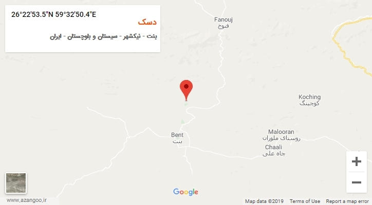 روستای دسک بر روی نقشه