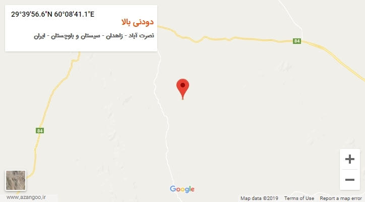 روستای دودنی بالا بر روی نقشه