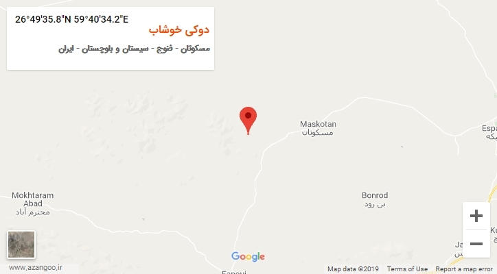 روستای دوکی خوشاب بر روی نقشه