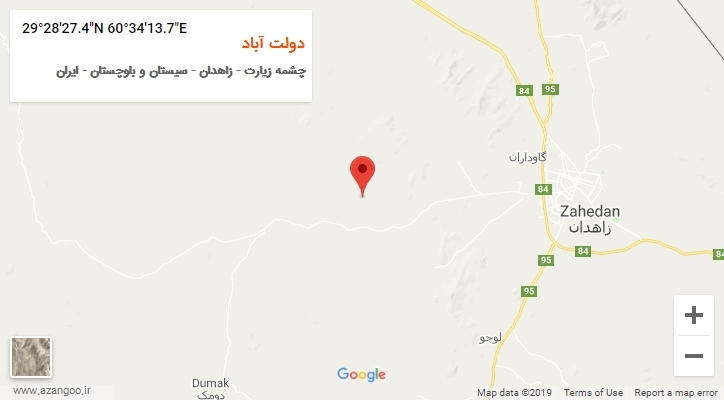 روستای دولت آباد بر روی نقشه