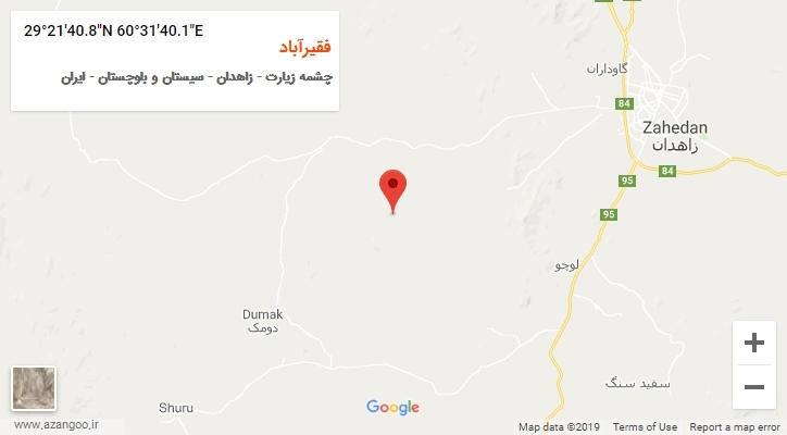 روستای فقیرآباد بر روی نقشه