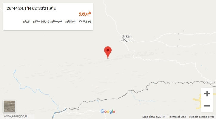 روستای فیروزو بر روی نقشه