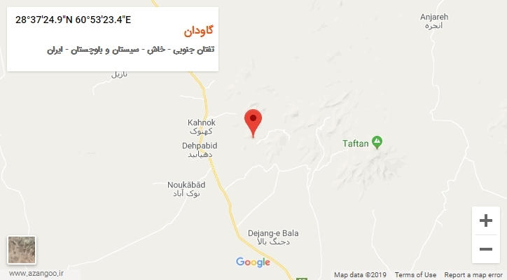 روستای گاودان بر روی نقشه