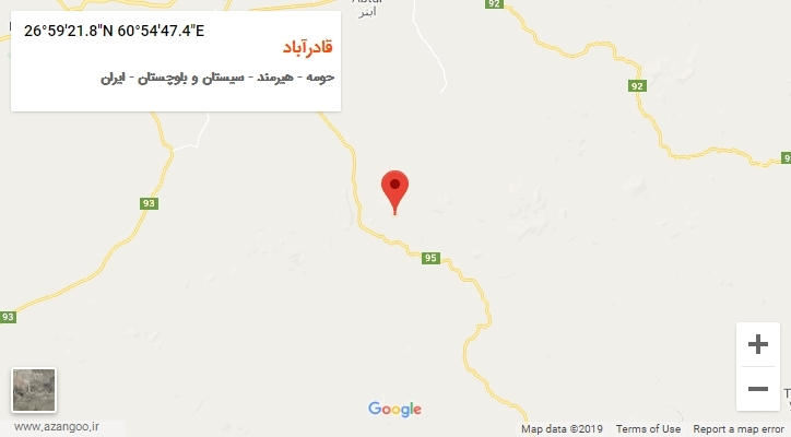 روستای قادرآباد بر روی نقشه