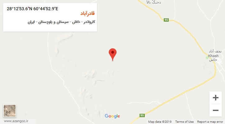 روستای قادرآباد بر روی نقشه