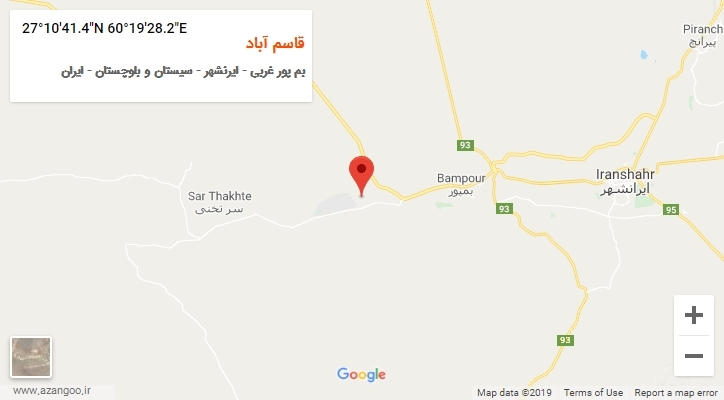 روستای قاسم آباد بر روی نقشه