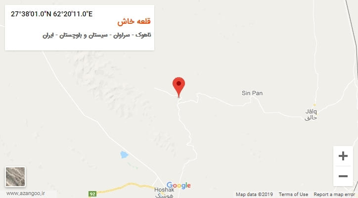 روستای قلعه خاش بر روی نقشه