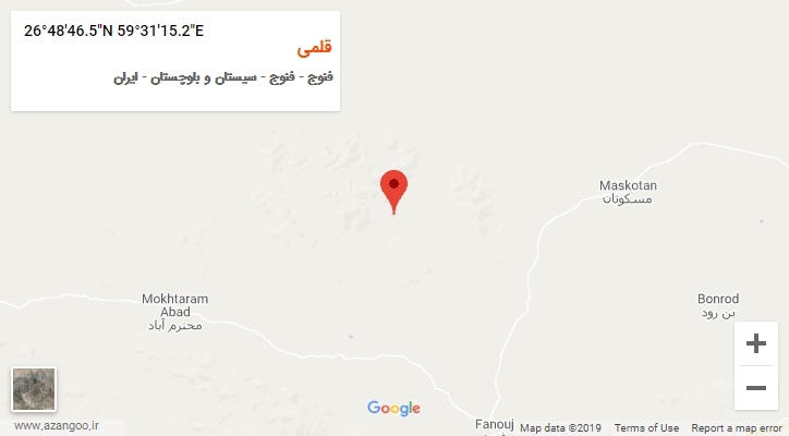 روستای قلمی بر روی نقشه