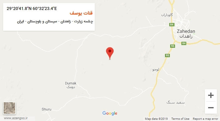 روستای قنات یوسف بر روی نقشه