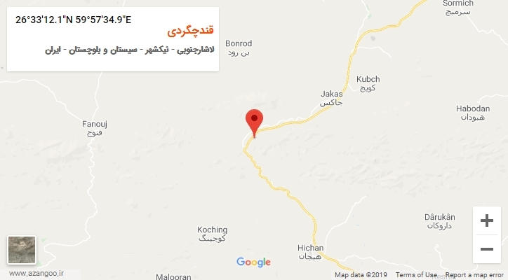 روستای قندچگردی بر روی نقشه