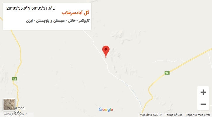 روستای گل آبادسرقلاب بر روی نقشه