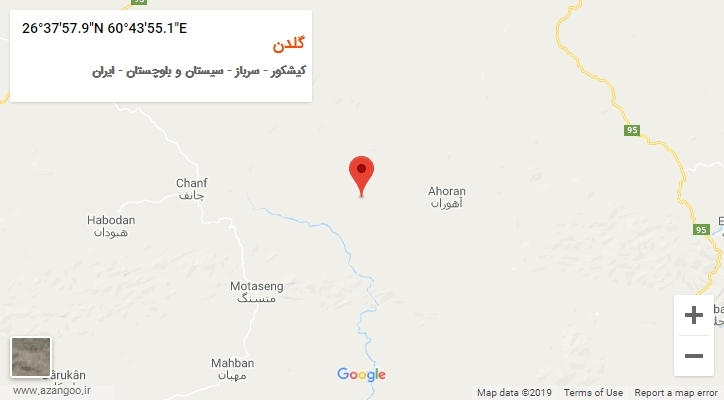 روستای گلدن بر روی نقشه