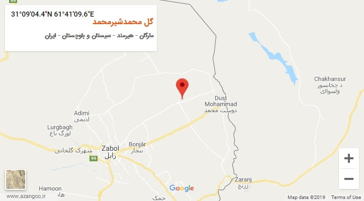 روستای گل محمدشیرمحمد بر روی نقشه