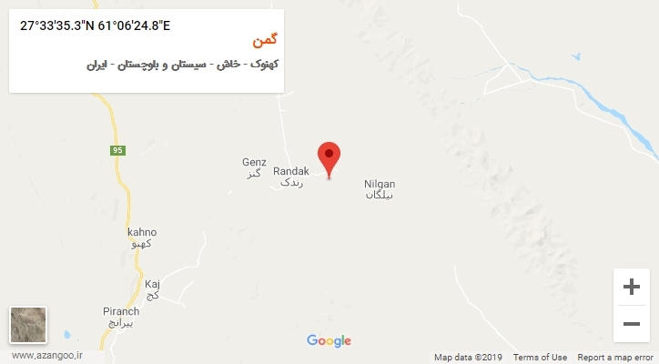 روستای گمن بر روی نقشه