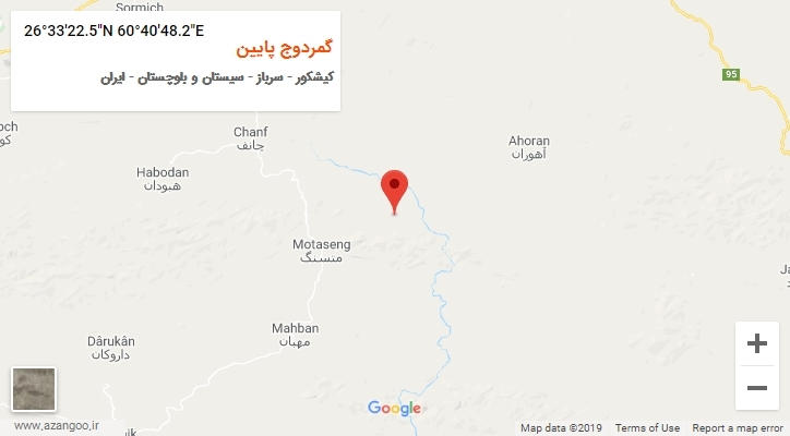 روستای گمردوج پایین بر روی نقشه