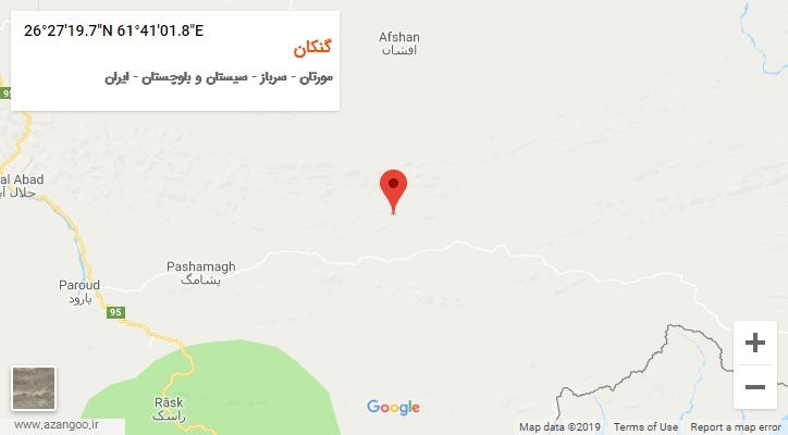 روستای گنکان بر روی نقشه