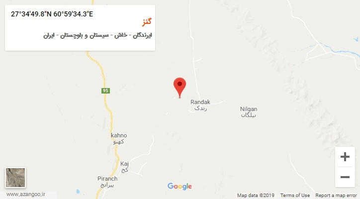 روستای گنز بر روی نقشه