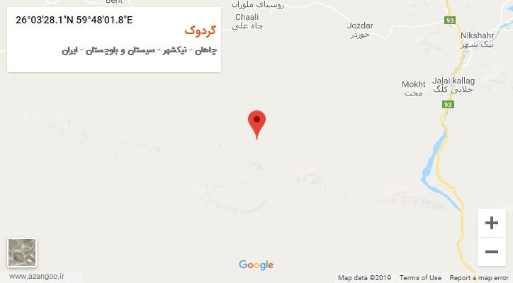 روستای گردوک بر روی نقشه
