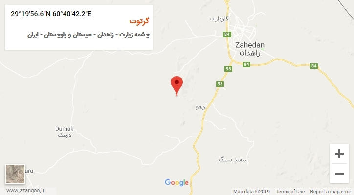 روستای گرتوت بر روی نقشه