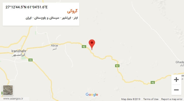 روستای گروکی بر روی نقشه