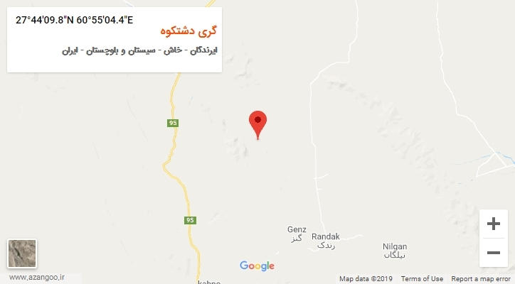 روستای گری دشتکوه بر روی نقشه