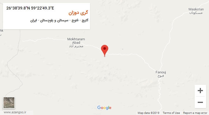روستای گری دوزان بر روی نقشه