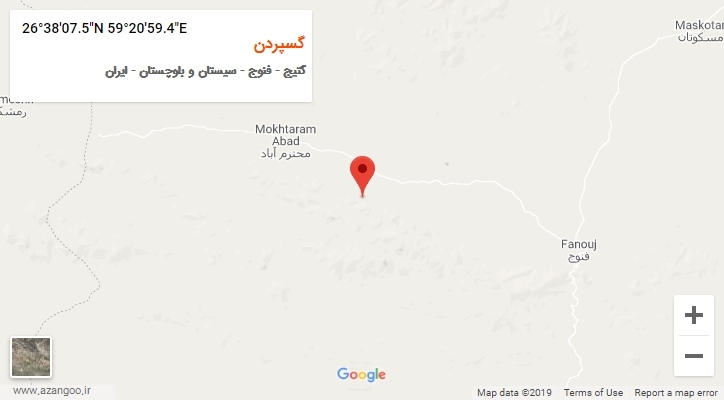 روستای گسپردن بر روی نقشه