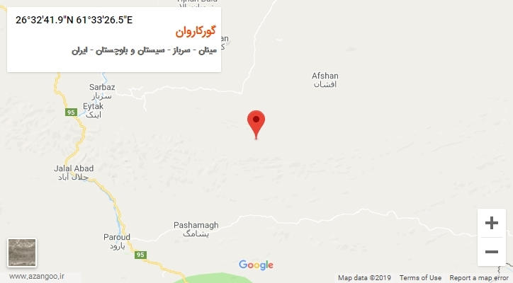 روستای گورکاروان بر روی نقشه