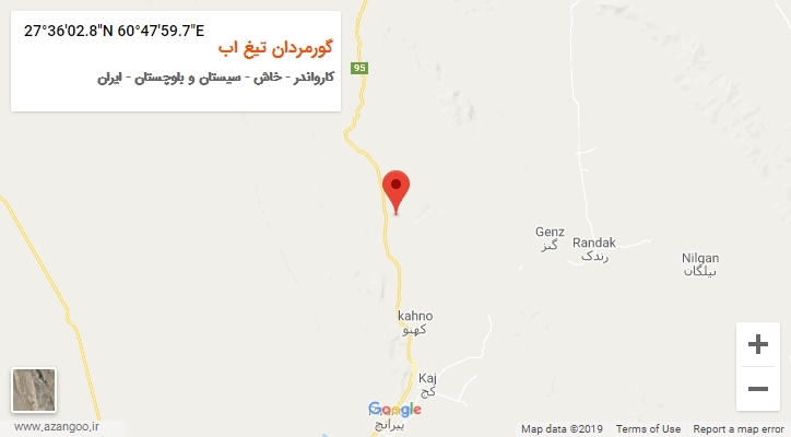 روستای گورمردان تیغ اب بر روی نقشه