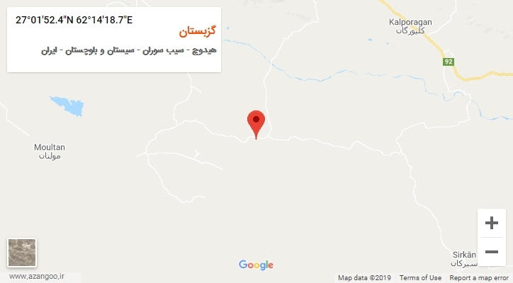 روستای گزبستان بر روی نقشه