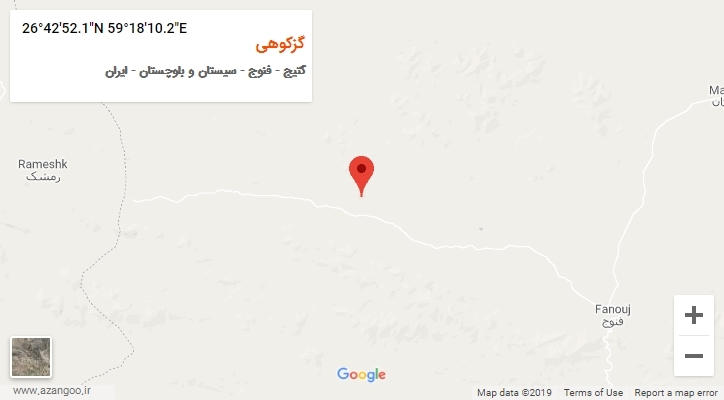 روستای گزکوهی بر روی نقشه