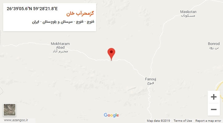 روستای گزمحرآب خان بر روی نقشه