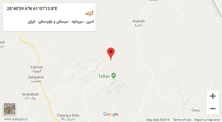 روستای گزند بر روی نقشه